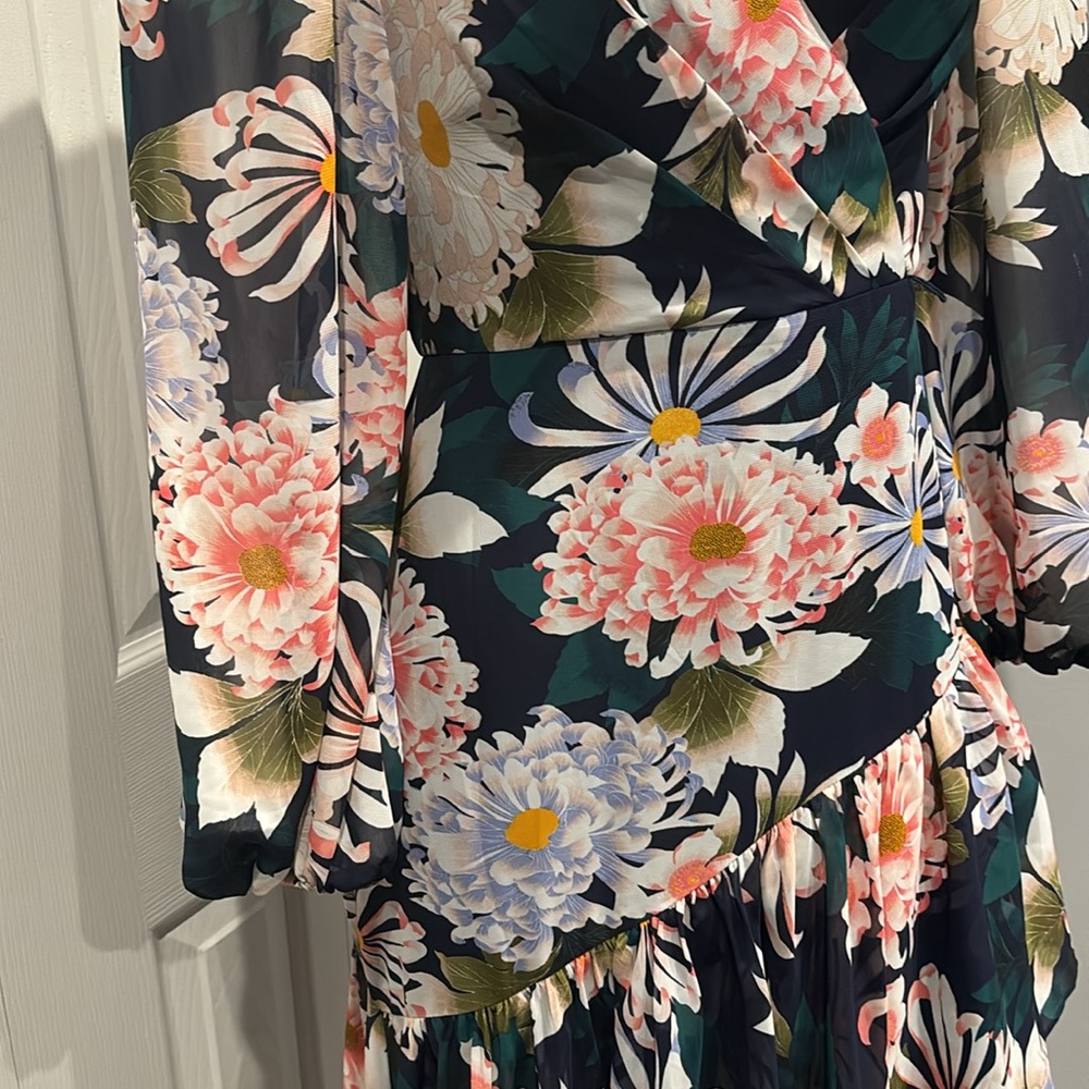 NWOT Eliza J floral ruffle high low maxi - Picture 4 of 13